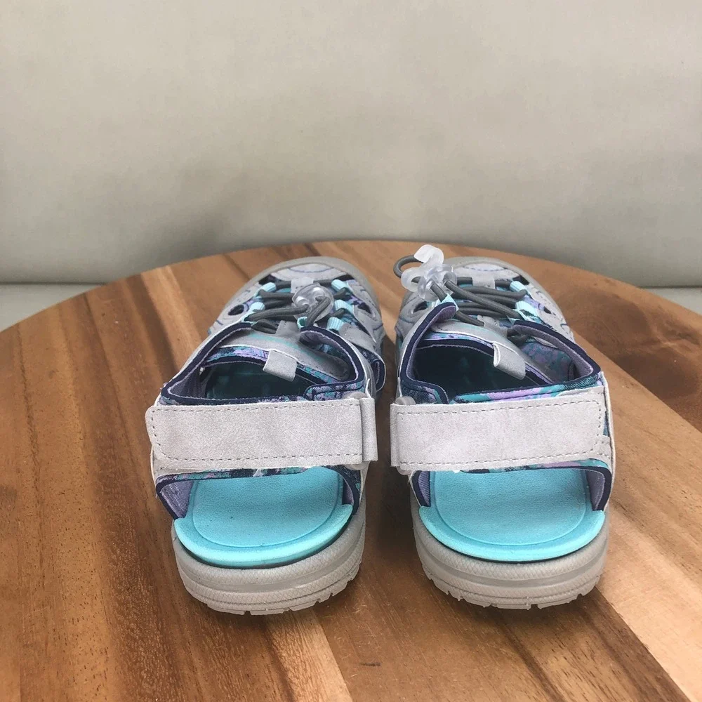 Northside Girls Size 13 Water Shoes Sandals Gray Purple Teal Sport Outdoor